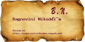 Bagnovini Nikodém névjegykártya